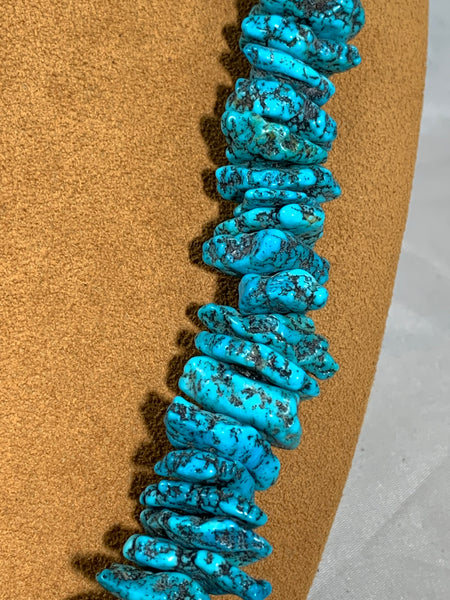 Lone Mountain Turquoise 32” Necklace by Kevin Ray Garcia