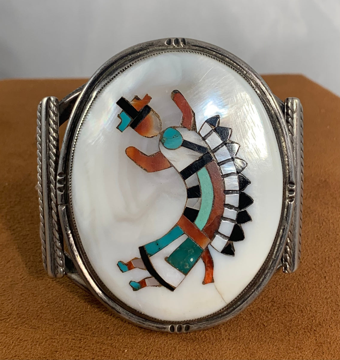 Vintage Zuni Rainbow Man Cuff by Lambert Homer (1930