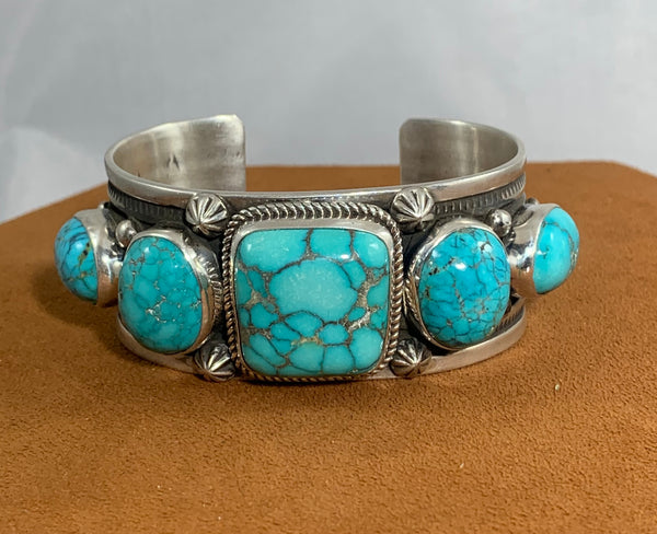 Pilot Mountain Five Stone Cuff by Bruce Eckhardt