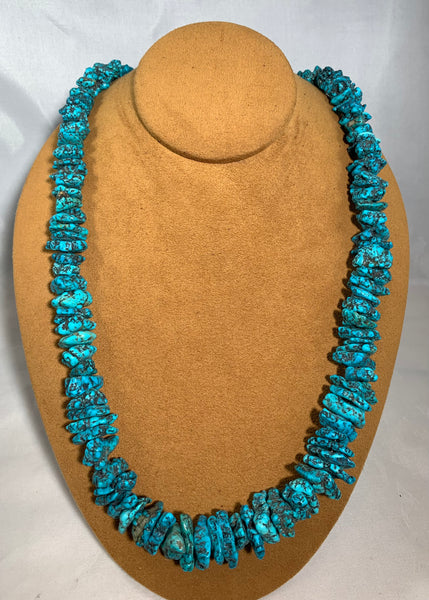 Lone Mountain Turquoise 32” Necklace by Kevin Ray Garcia