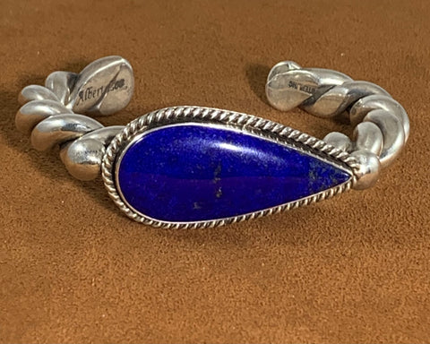 Lapis Sterling Silver Cuff by Albert Lee