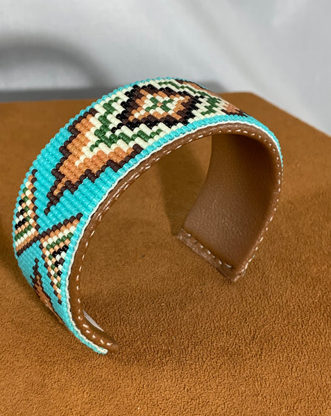 Classic Rug Turquoise  Design Cuff by Pamela Chappell