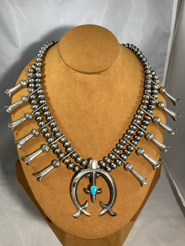 Navajo Squash Blossom Necklace by First American Traders