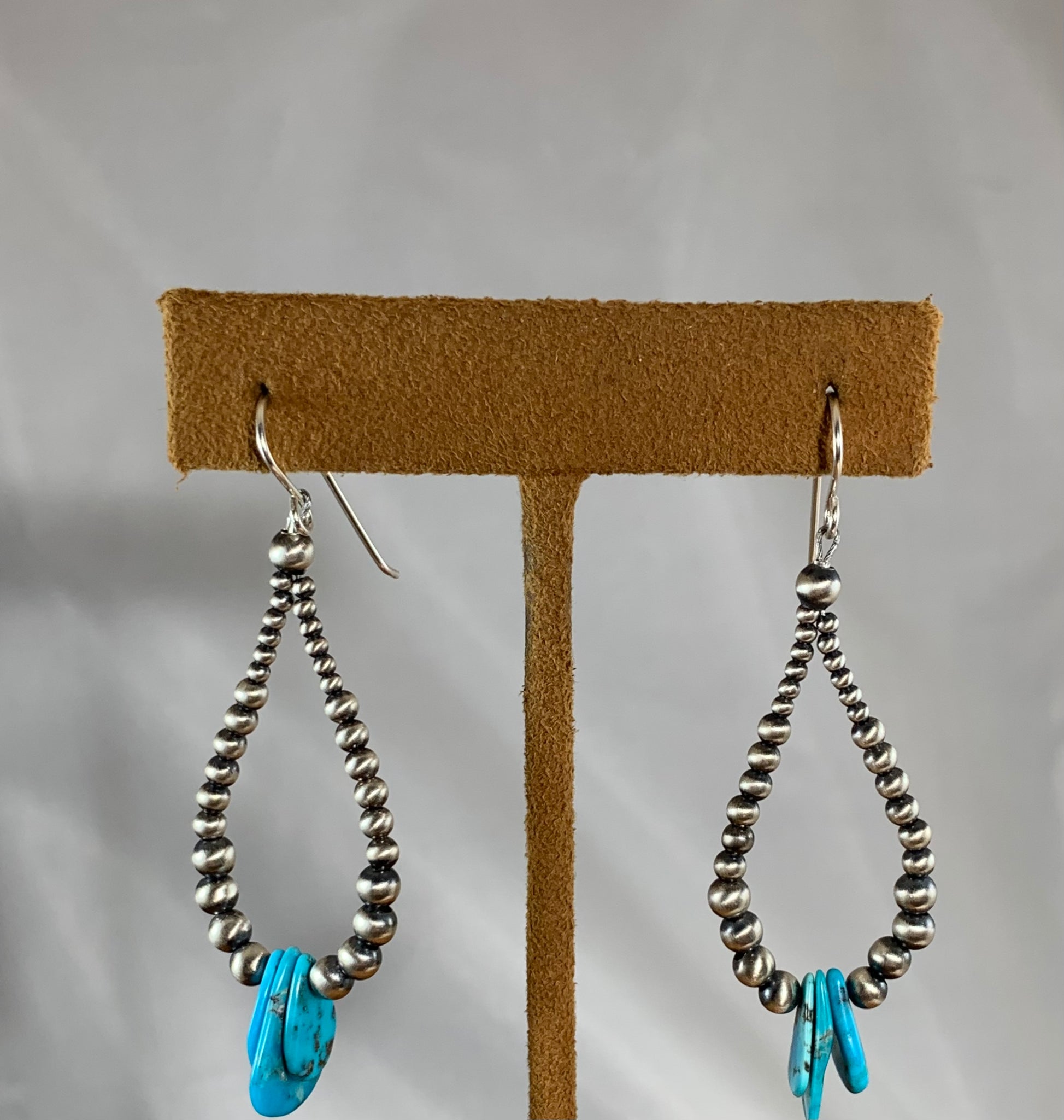 Turquoise Hoop Earrings by Kevin Randall Sterling