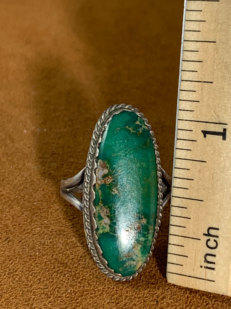 Dainty Vintage Turquoise Ring Boho Jewelry Fred Harvey Era 