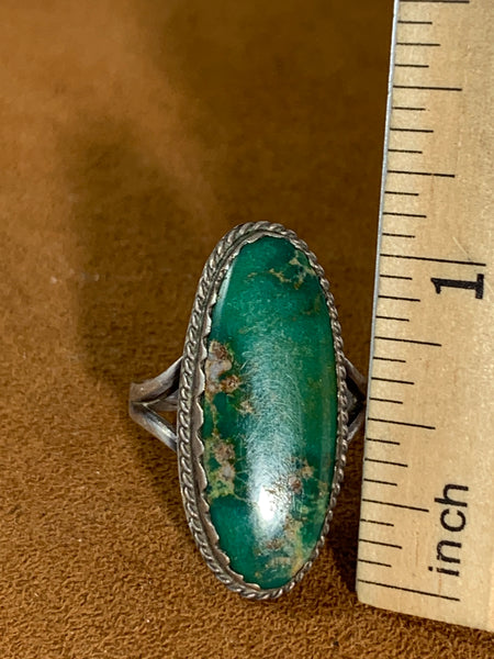 Cerrillos Turquoise Fred Harvey Ring (circa 1940)