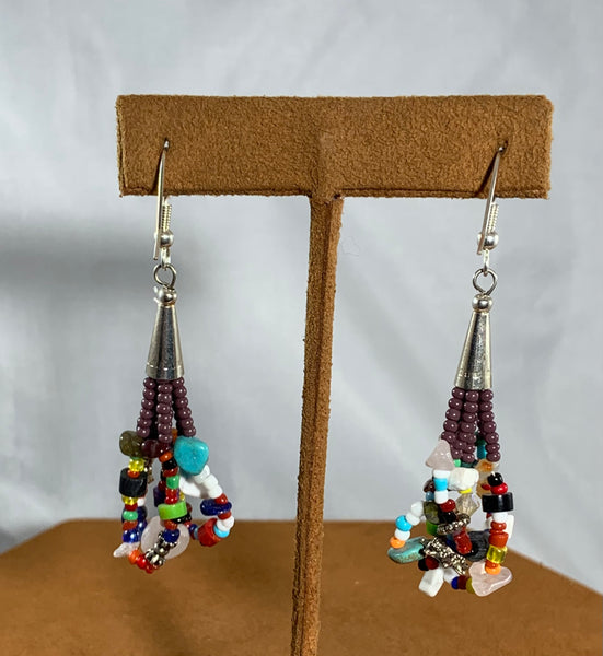 Brown Fiesta Earrings by Lorraine Lucero