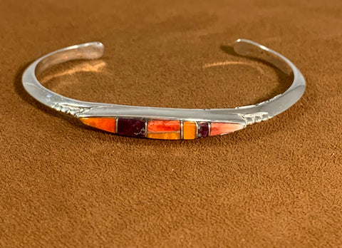 Thin Desert Sunset Inlay Bracelet by First American Traders