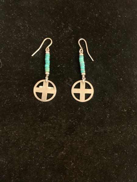 Heishi Medicine Wheel Earrings by Dennis Hogan