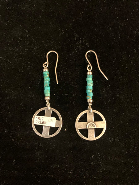 Heishi Medicine Wheel Earrings by Dennis Hogan