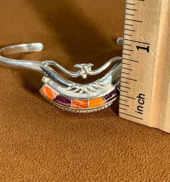 Fancy Desert Sunset Inlay Bracelet by First American Traders