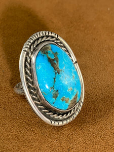 Vintage Blue Gem Turquoise Ring (circa 1950s)