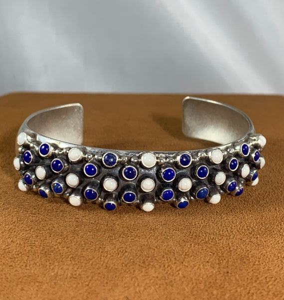 Lapis and Howilite Cuff by Don Lucas