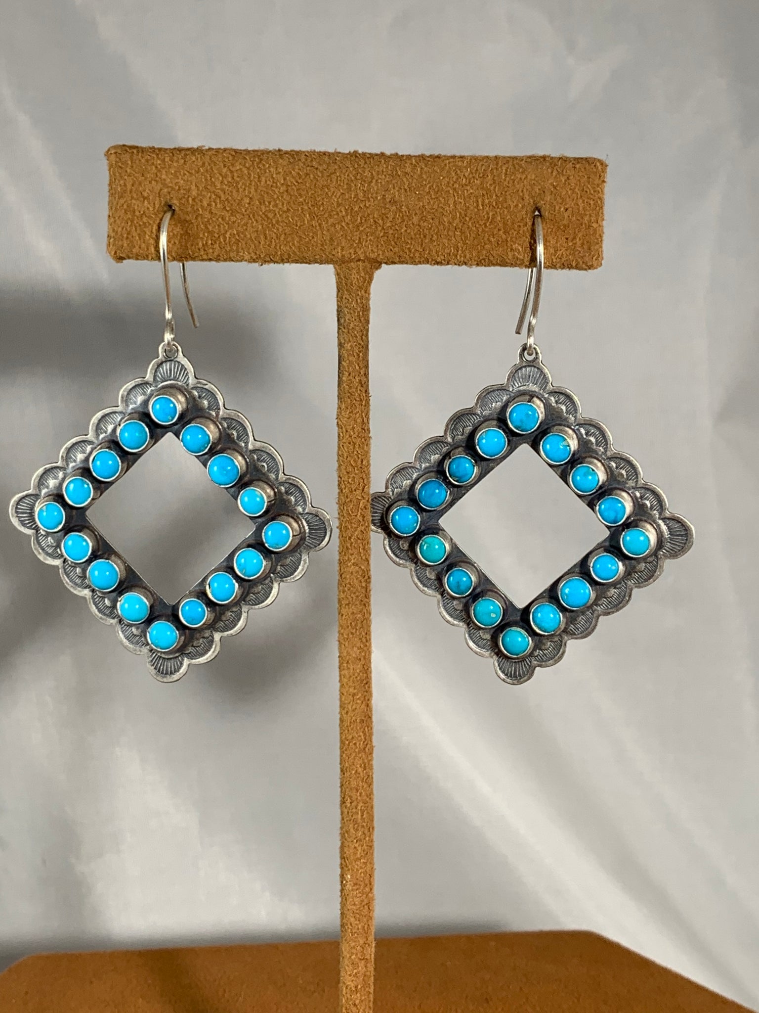 Rhombus Turquoise Earring by Don Lucas