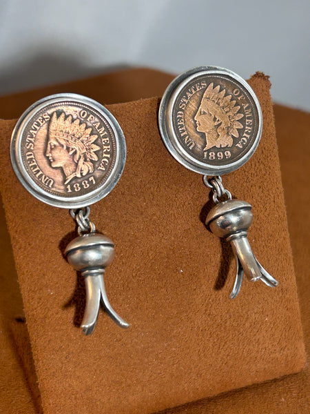 Vintage Penny Blossom Earrings by Dennis Hogan