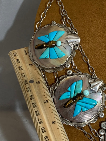 Inlay Butterfly Necklace Circa (1970s-80s)