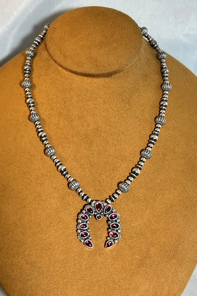 Sterling Silver and Garnet Necklace by Kevin Randall Studios