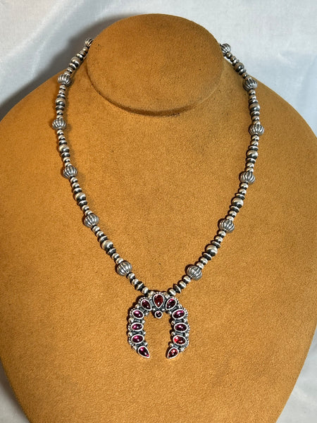 Sterling Silver and Garnet Necklace by Kevin Randall Studios