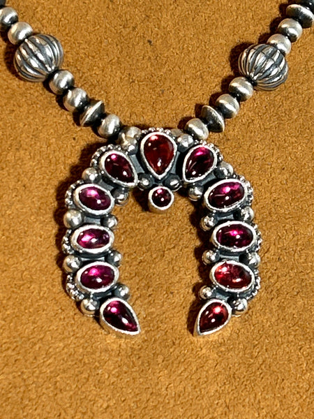 Sterling Silver and Garnet Necklace by Kevin Randall Studios