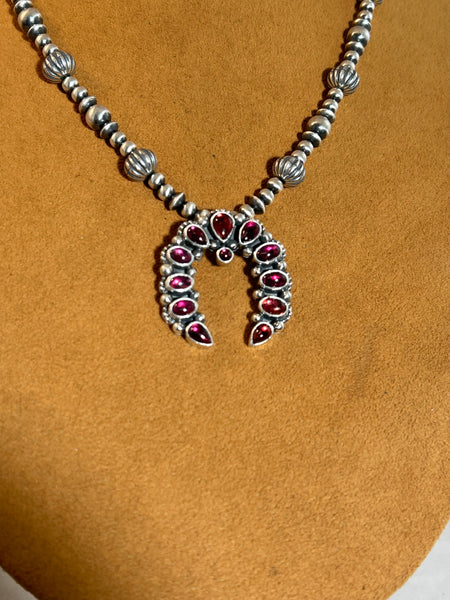 Sterling Silver and Garnet Necklace by Kevin Randall Studios