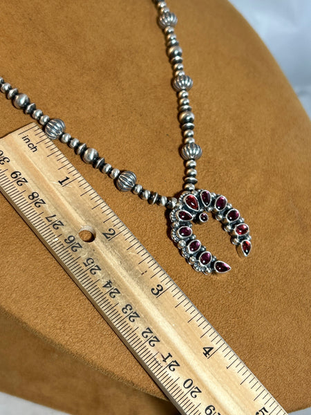 Sterling Silver and Garnet Necklace by Kevin Randall Studios