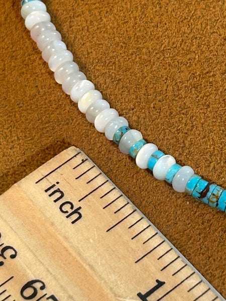 16” Mother of Pearl, Spiny Oyster and Turquoise Necklace by First American (Copy)