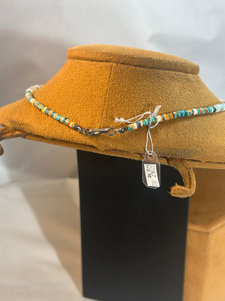 16” Mother of Pearl, Spiny Oyster and Turquoise Necklace by First American (Copy)