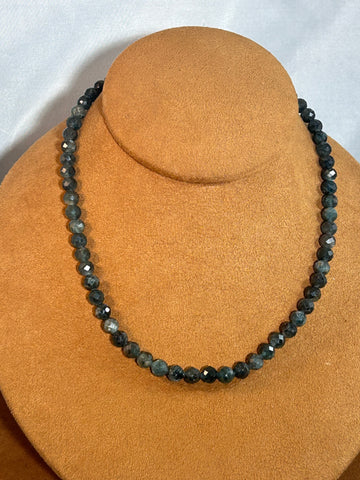 Green Faceted Kyanite Necklace by Gloria Sawin