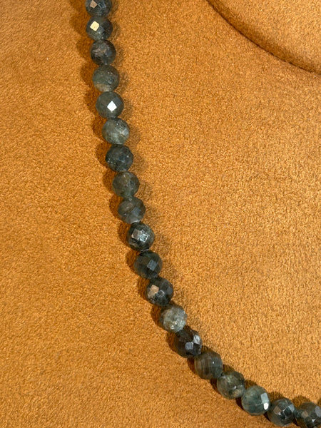 Green Faceted Kyanite Necklace by Gloria Sawin