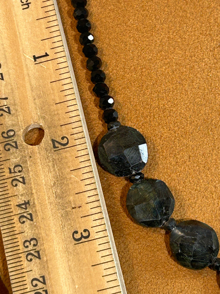 Black Labradorite with Onyx Necklace by Gloria Sawin and John Hull