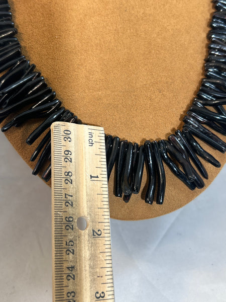 Black Coral Necklace by Gloria Sawin