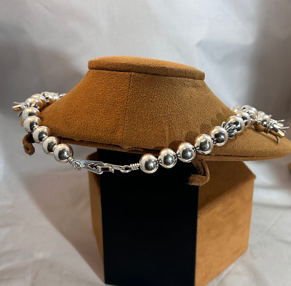 Turquoise Naja Squash Blossom Necklace by Al Joe
