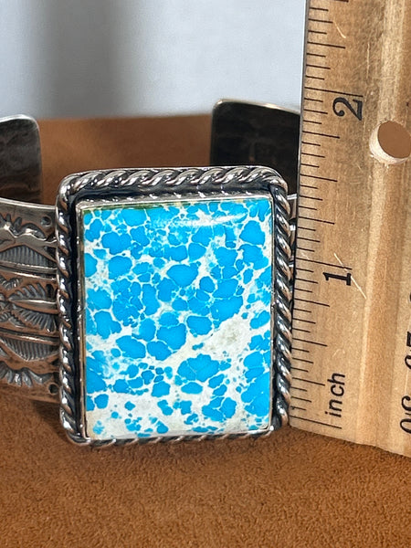 Cripple Creek Turquoise Cuff by Travis Teller