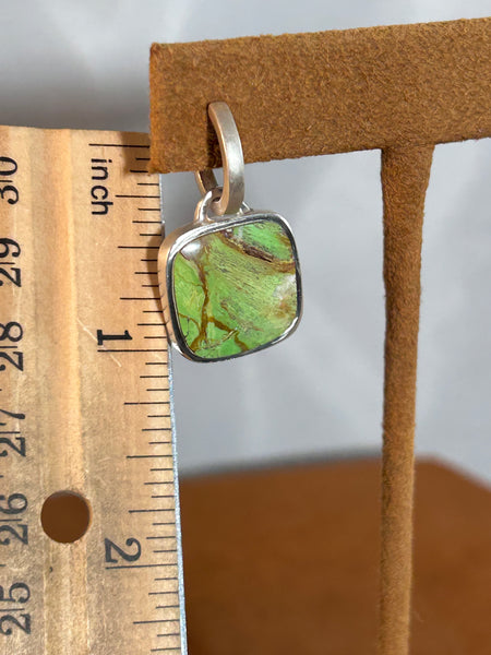 Gaspeite Pillow Earrings by Gloria Sawn and John Hull