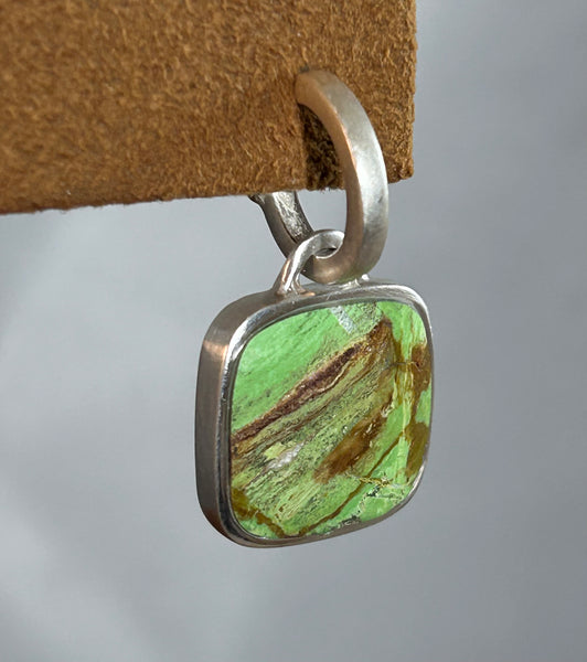 Gaspeite Pillow Earrings by Gloria Sawn and John Hull