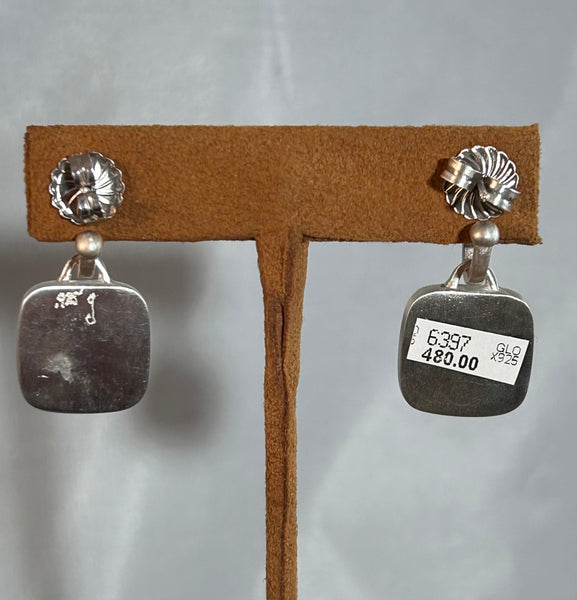 Gaspeite Pillow Earrings by Gloria Sawn and John Hull