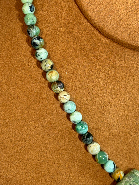 Teardrop Variscite Necklace by Gloria Sawin and John Hull