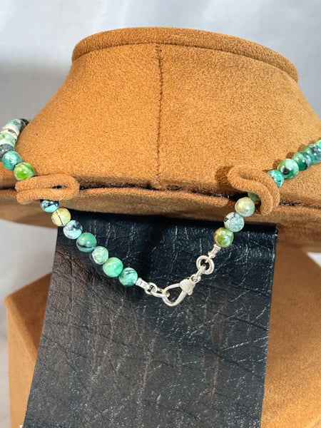Teardrop Variscite Necklace by Gloria Sawin and John Hull