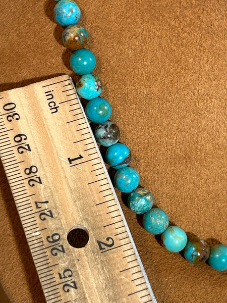 Turquoise Bead Necklace by Gloria Sawin and John Hull
