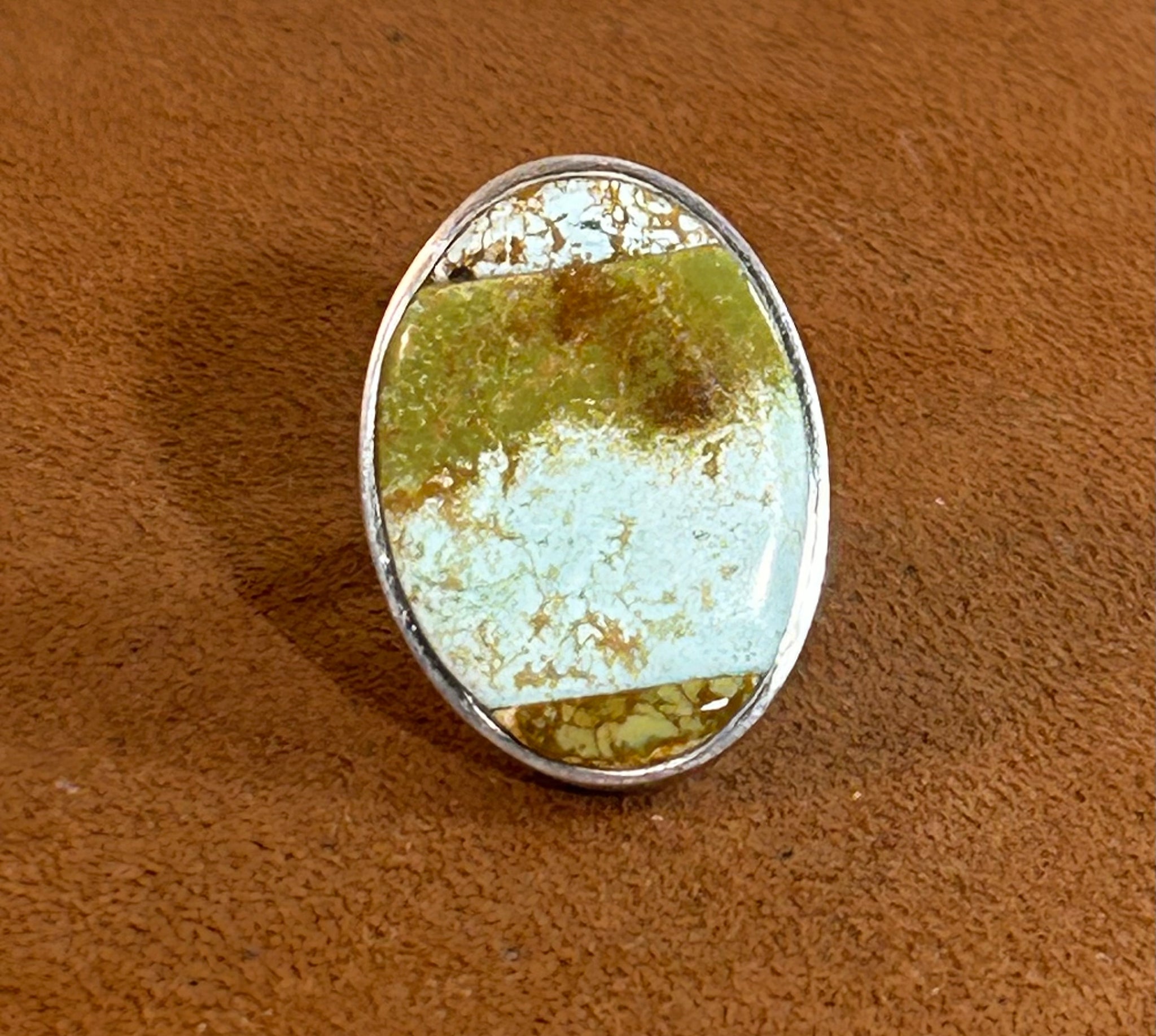 Cerrillos Turquoise Ring by Gloria Sawin and John Hull