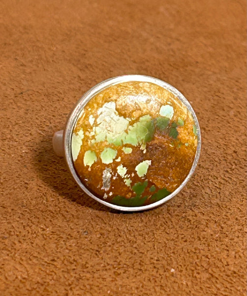 Cerrillos Turquoise Ring by Gloria Sawin and John Hull