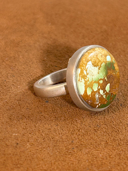 Cerrillos Turquoise Ring by Gloria Sawin and John Hull