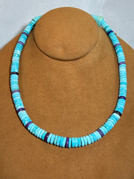 Handmade Fox Turquoise Bead Necklace by Bruce Eckhardt