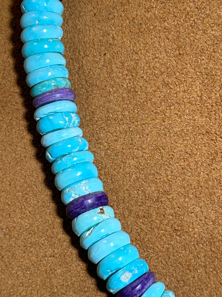 Handmade Fox Turquoise Bead Necklace by Bruce Eckhardt