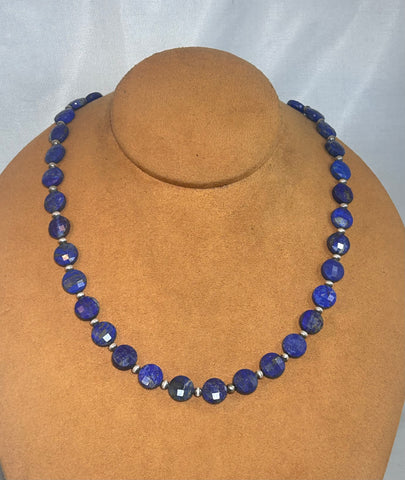 Lapis Coin Necklace by Gloria Sawin and John Hull