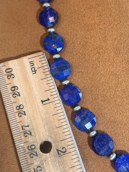 Lapis Coin Necklace by Gloria Sawin and John Hull