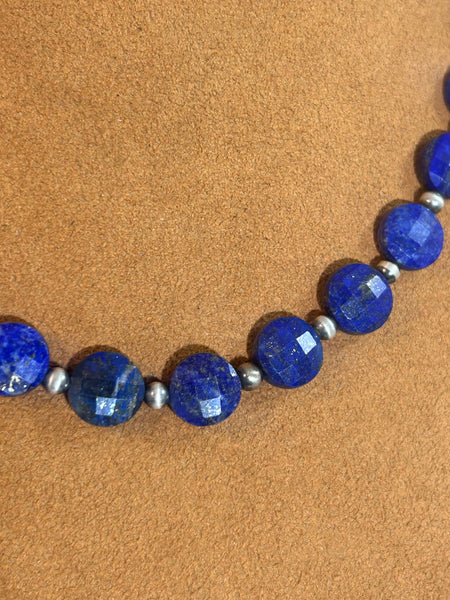 Lapis Coin Necklace by Gloria Sawin and John Hull