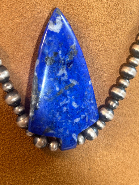 Lapis Arrow Head Necklace by Gloria Sawin and John Hull