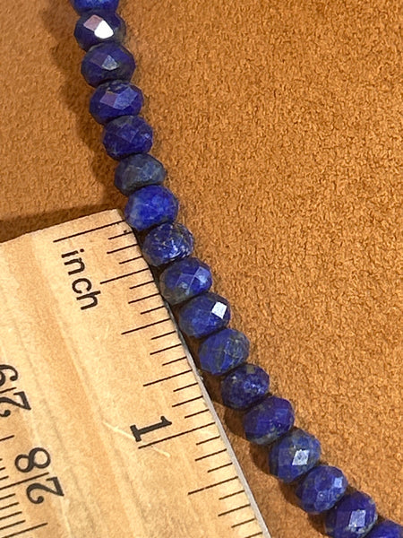 Faceted Lapis Bead Necklace by Gloria Sawin and John Hull