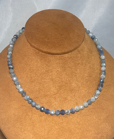 Kyanite Bead Necklace by Gloria Sawin and John Hull